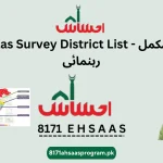 Ehsaas Survey District List